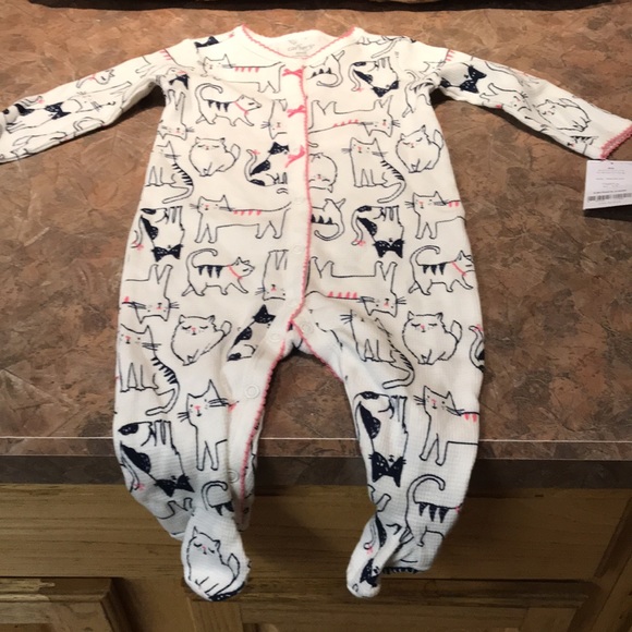 Carter’s cat themed snap on onsie - Picture 2 of 5